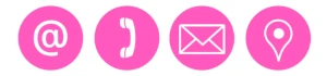 Ilustración de iconos de medios de contacto con Diseminado Comunicación