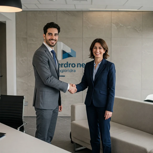Ejecutivos en una reunión de negocios, simbolizando confianza y colaboración, que muestran por qué elegir la agencia.