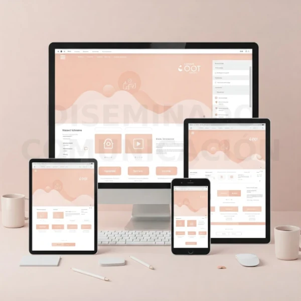 Imagen de una web e-commerce vista en diferentes pantallas con un diseño respondive.